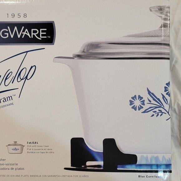 Corning Ware Cornflower Blue Set Of 2 Casseroles With Lids. 3 Qt & 2 Qt - Picture 2 of 6